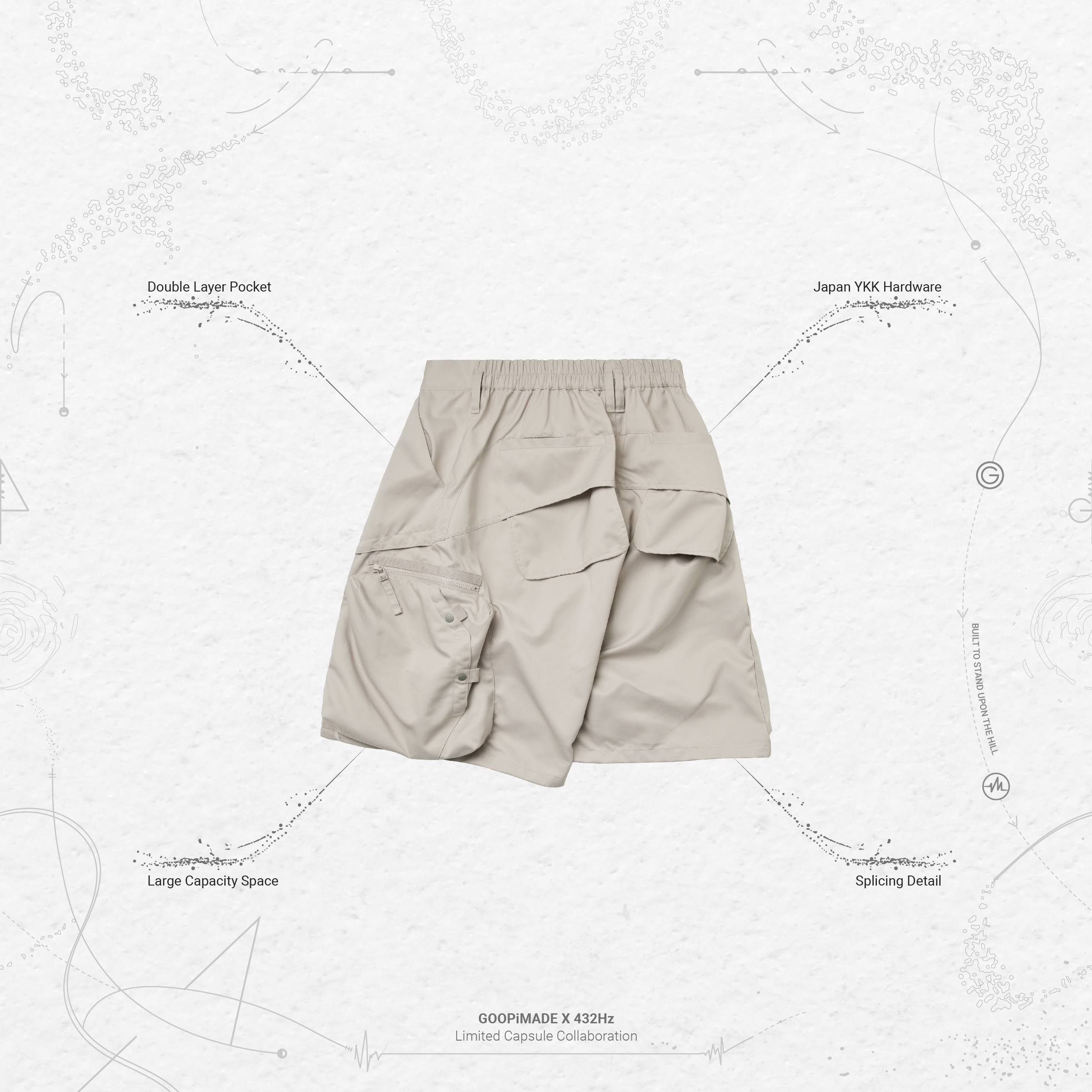 M.G1S -“Ergonomic” Utility Shorts - Bone