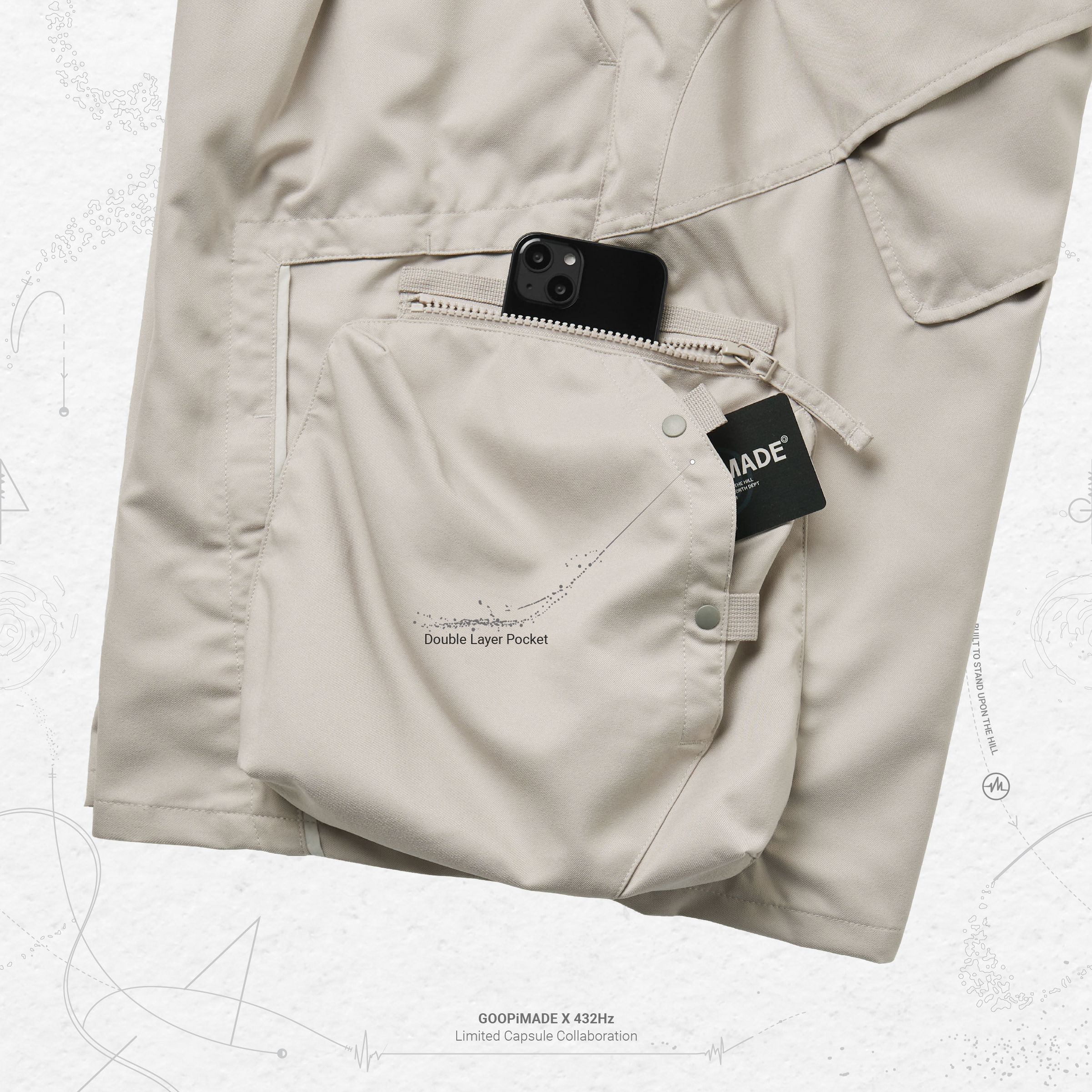 goopimade× 432Hz Utility Pocket Shorts | loneoakpoint.com