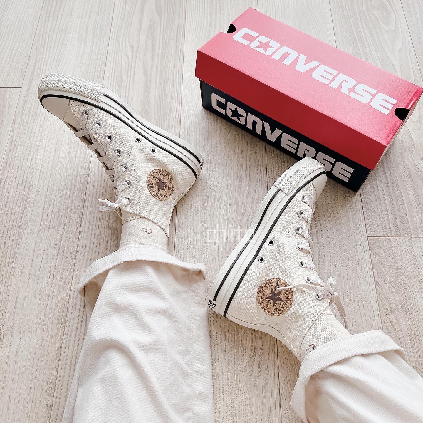 converse all star (R) 燕麥餅乾 高筒
