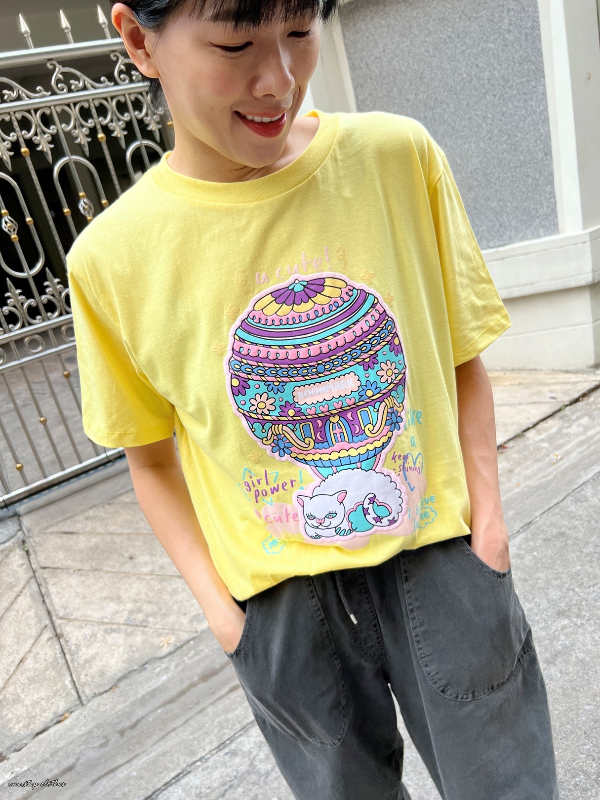 泰國繽紛熱氣球慵懶貓咪T