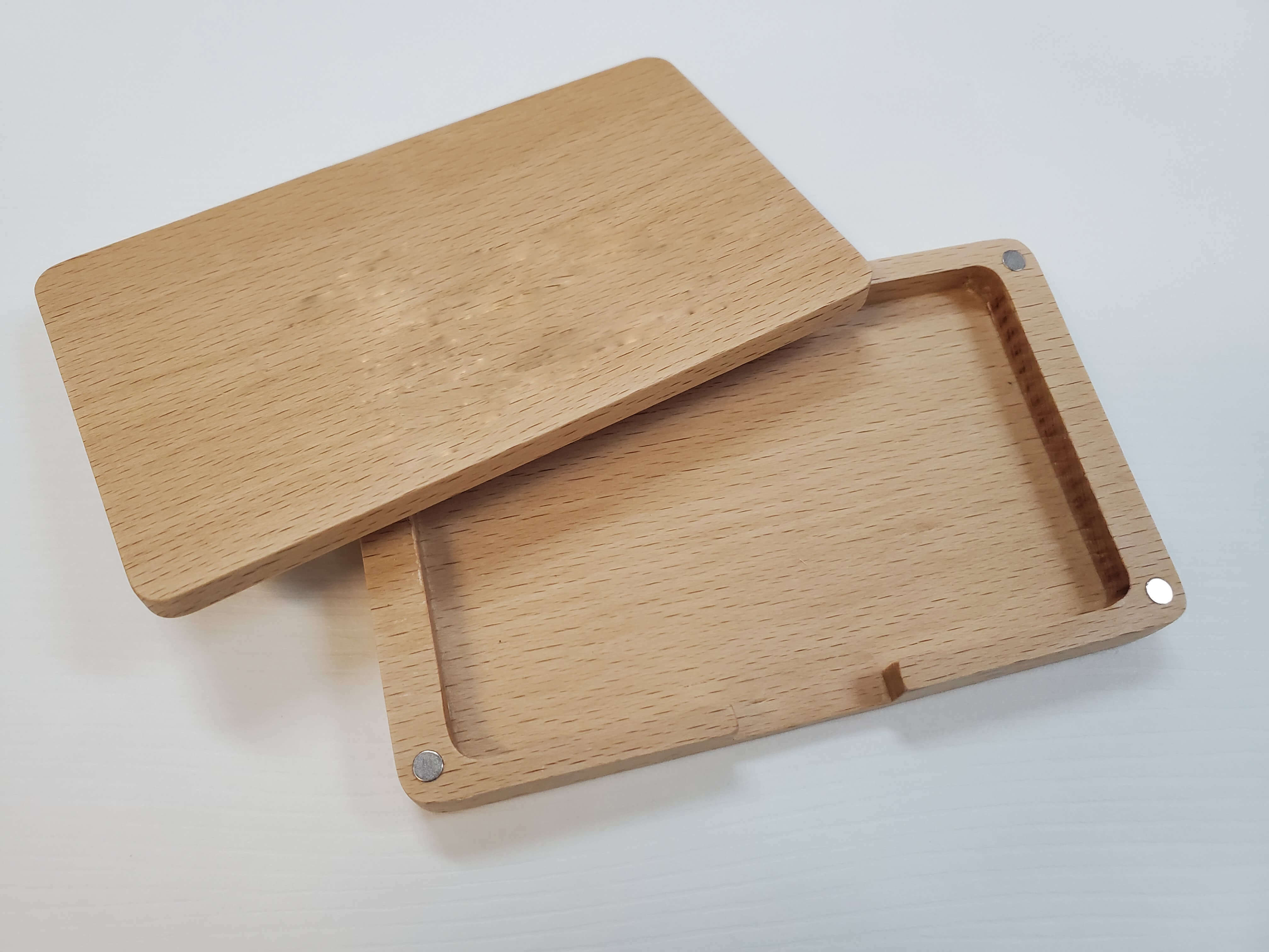 胡桃木 / 櫸木卡片盒 (4角磁石版)