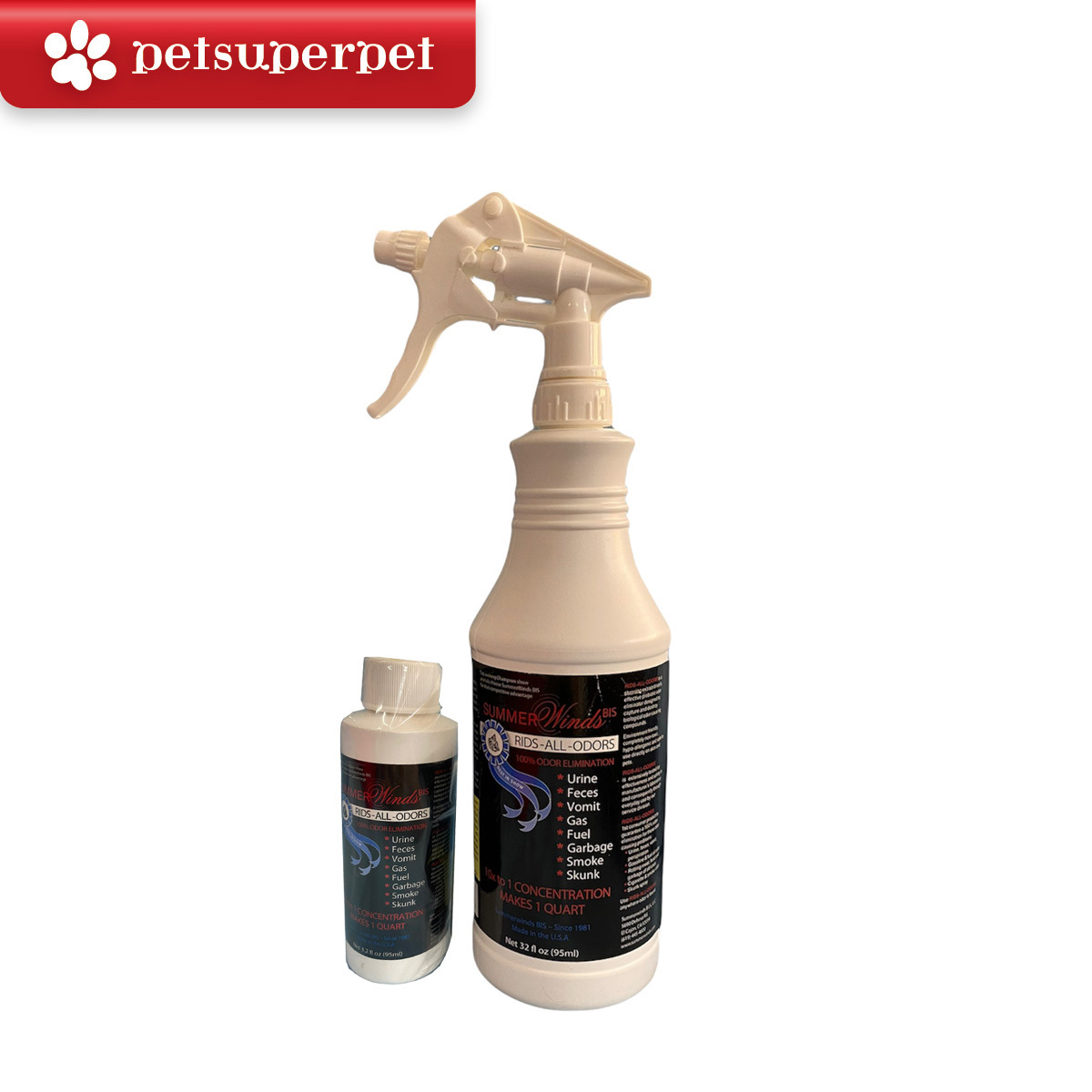 【新上架！】Summerwinds - RIDS-ALL-ODORS 濃縮除臭劑 3.2fl oz 連32fl oz 噴樽(空樽一件)