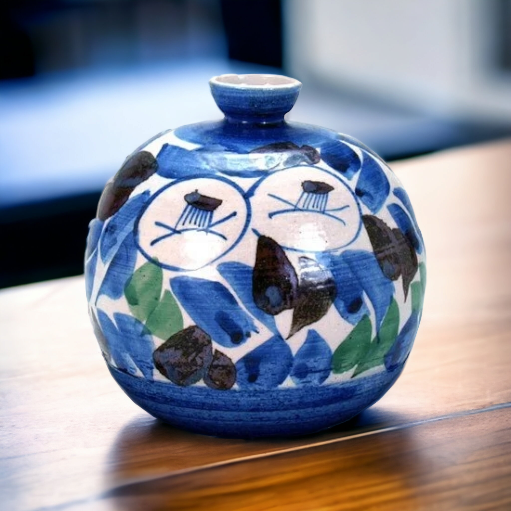 訂購」日本製九谷燒陶瓷花瓶(N166-06)