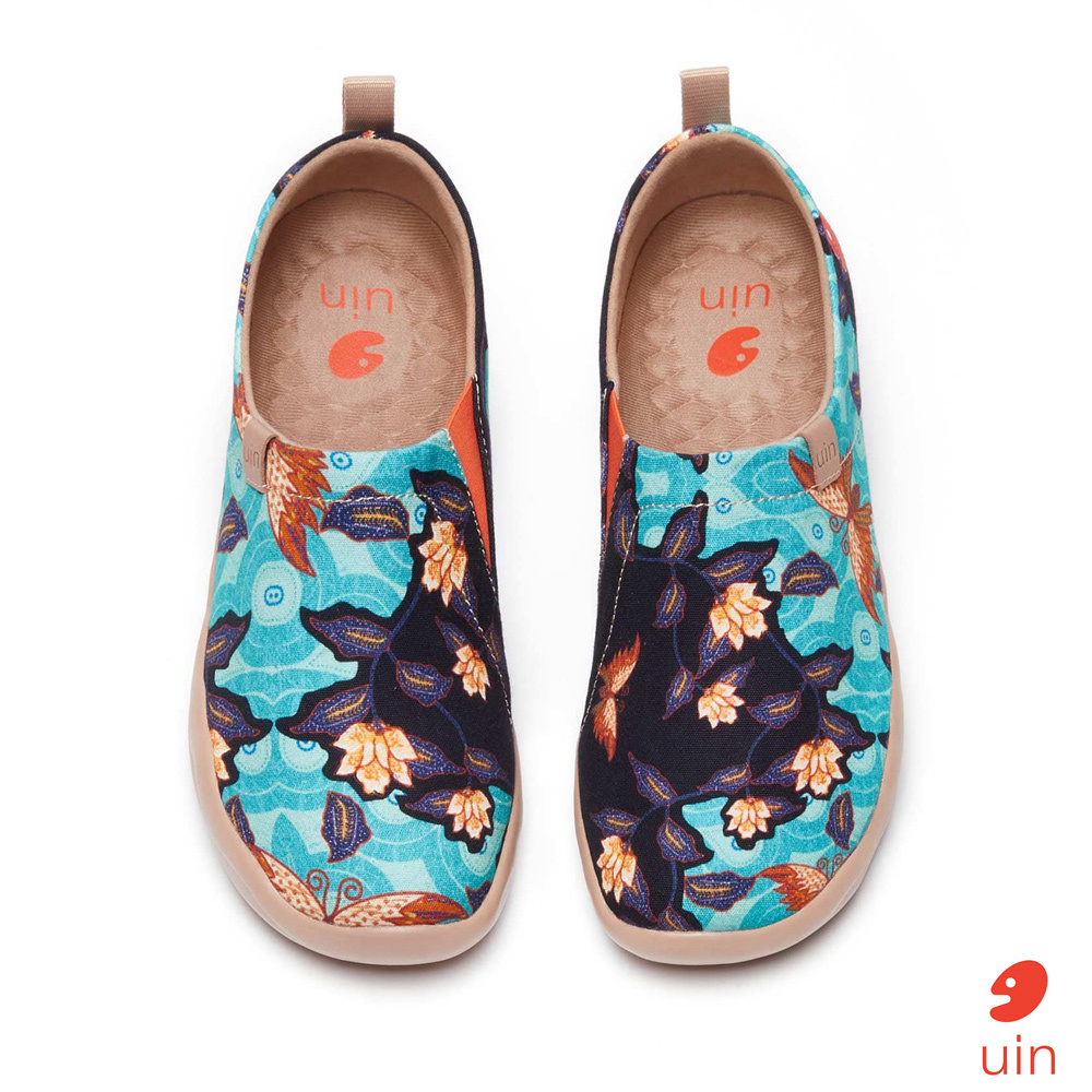 【 Uin 】西班牙原創設計 | 蝶舞蠟染 女鞋 彩繪鞋 休閒鞋 懶人鞋