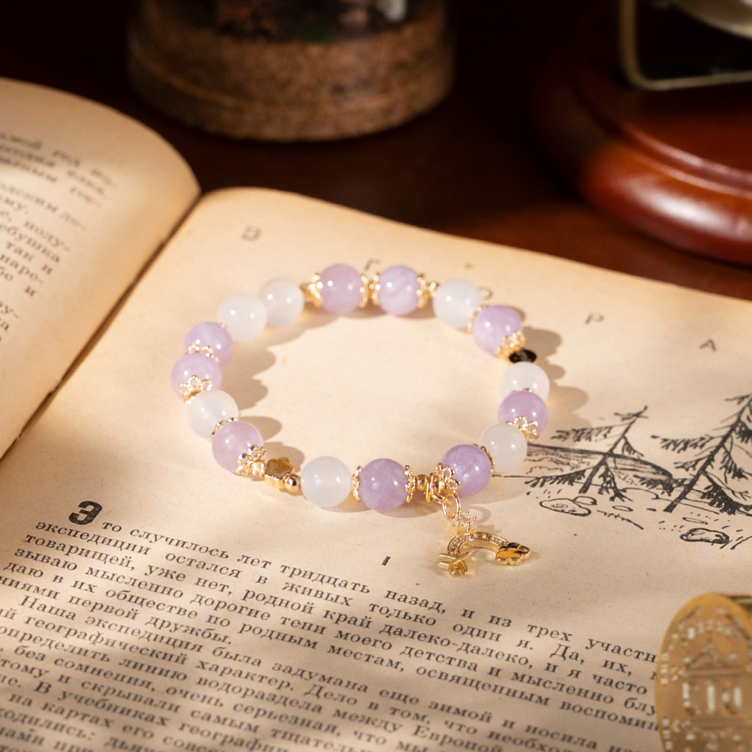 【白色大道】魔笛-白瑪瑙紫水晶手鍊