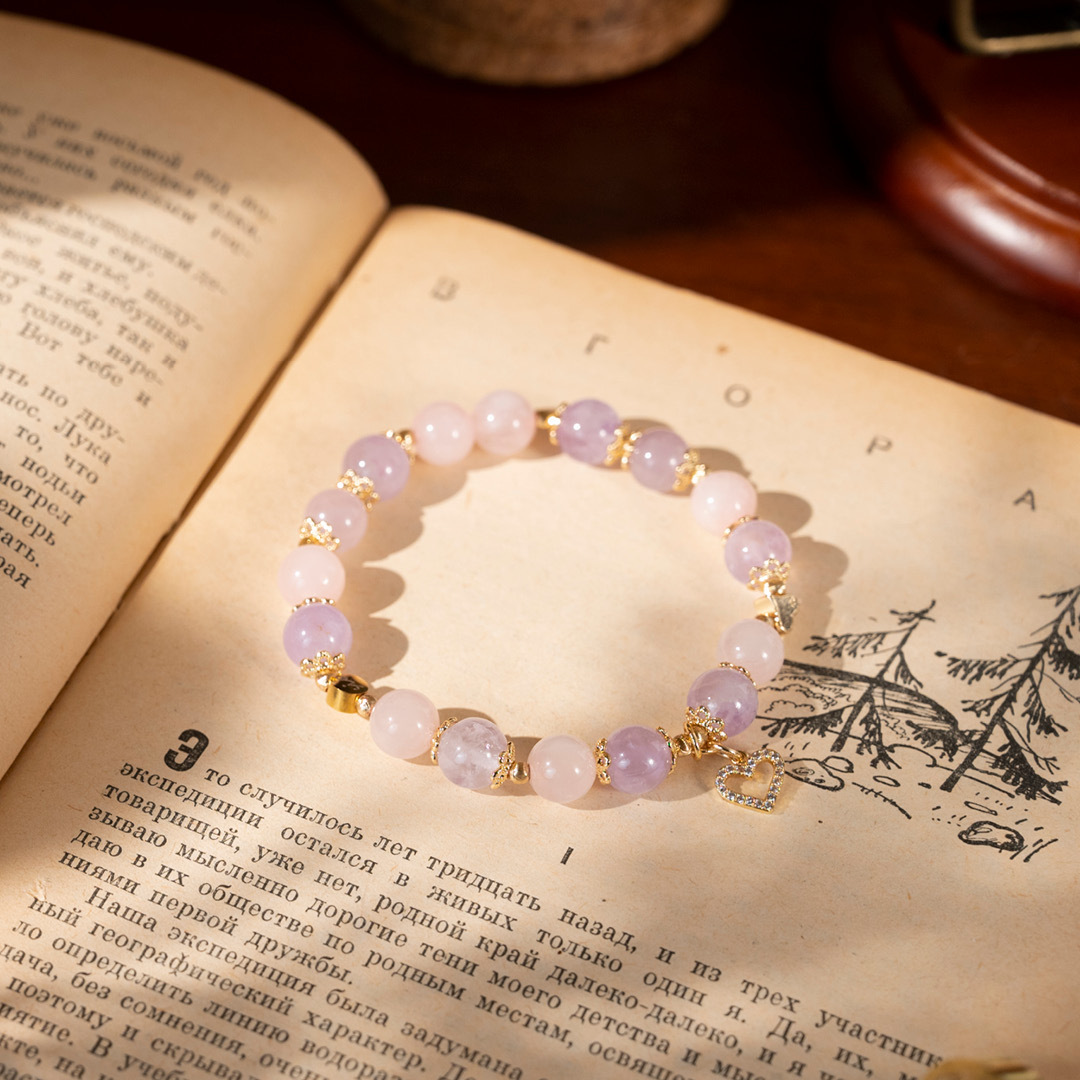 【白色大道】仲夏夜之夢-粉水晶紫水晶手鍊