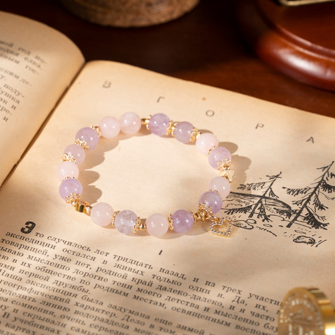 【白色大道】仲夏夜之夢-粉水晶紫水晶手鍊