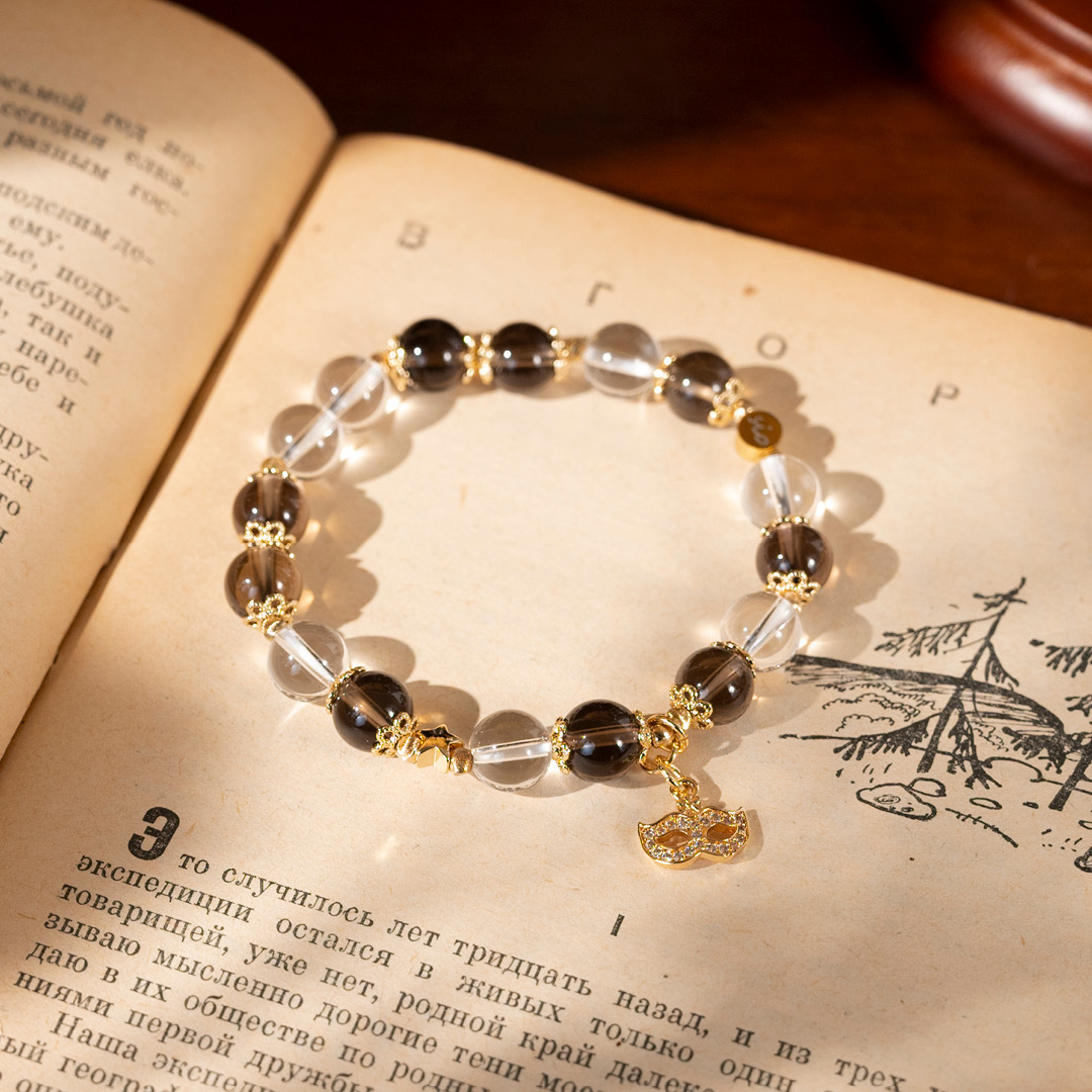 【白色大道】歌劇魅影-白水晶茶水晶手鍊