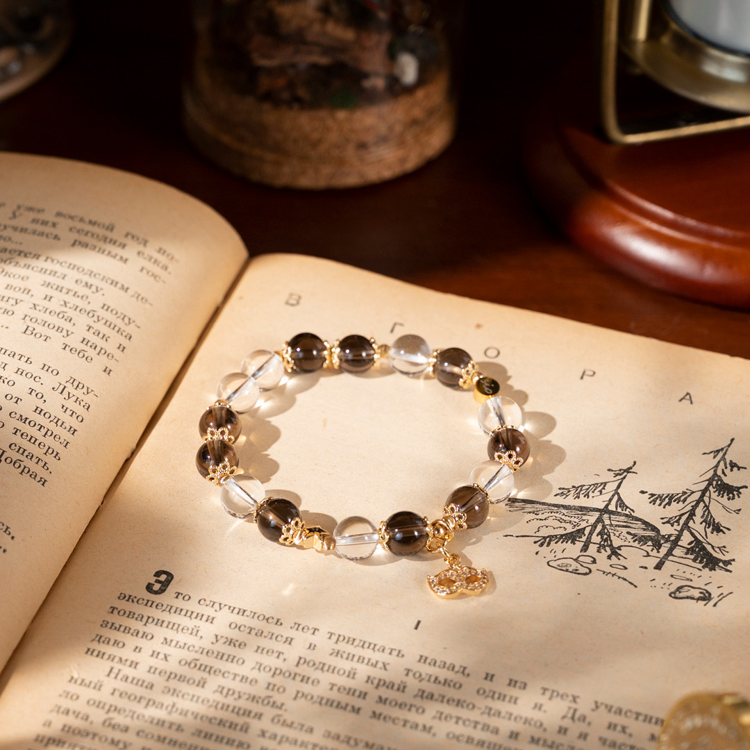 【白色大道】歌劇魅影-白水晶茶水晶手鍊