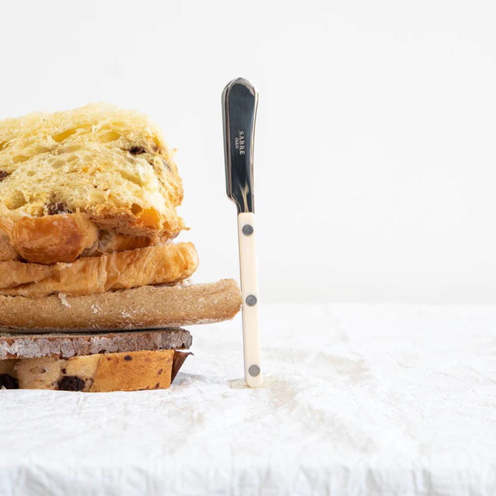 SABRE | Bistrot 復古酒館鈕扣系列 | 奶油抹刀 | 亮面 | 象牙色