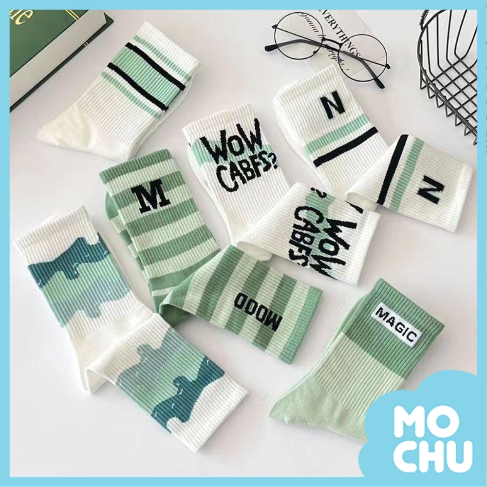 綠色魔法中筒襪七入組