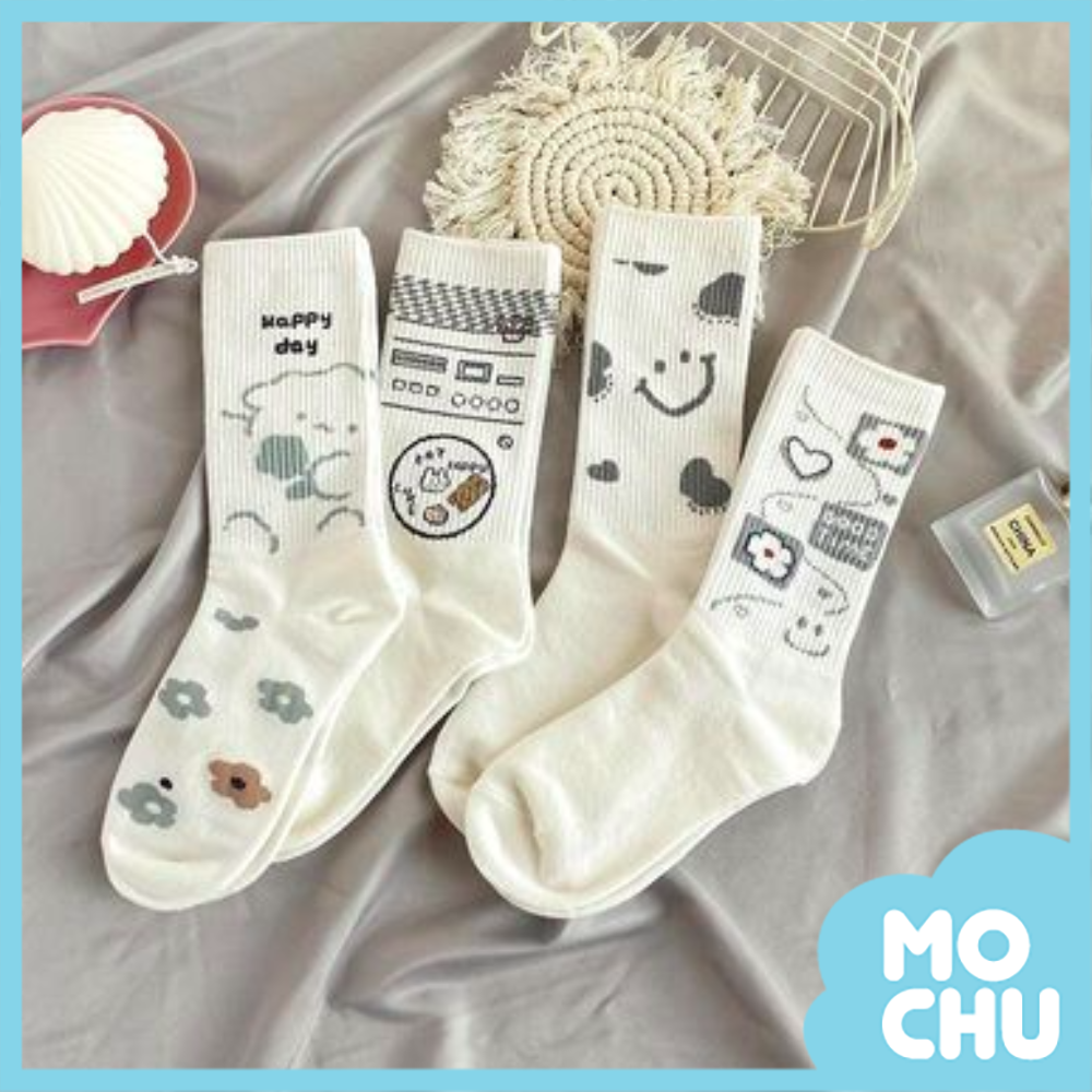 開心每一天長筒襪四入組