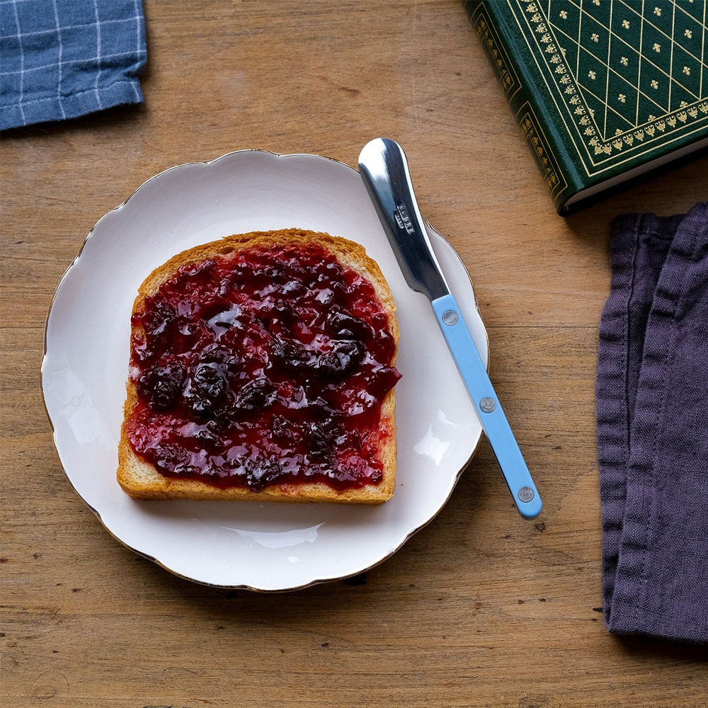 SABRE | Bistrot 復古酒館鈕扣系列 | 奶油抹刀 | 亮面 | 粉彩藍