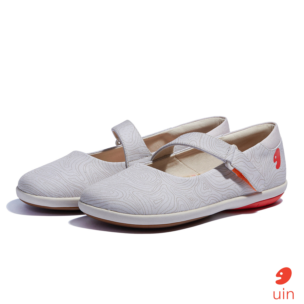 【Uin】西班牙原創設計 | 伊利特3 樺樹灰 女鞋 彩繪鞋 休閒鞋 懶人鞋
