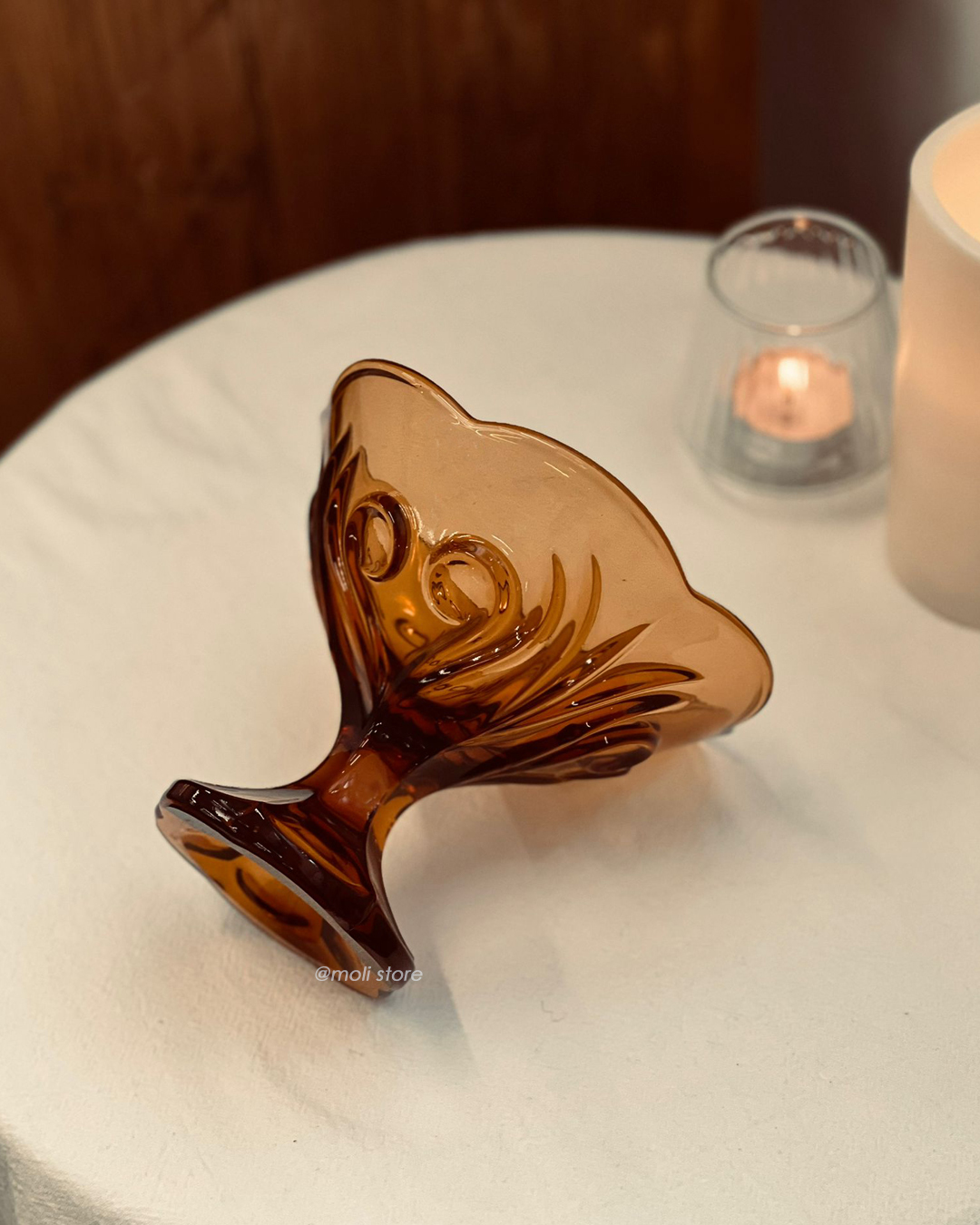 昭和摩登珈琲 Byron琥珀甜點杯｜廣田硝子