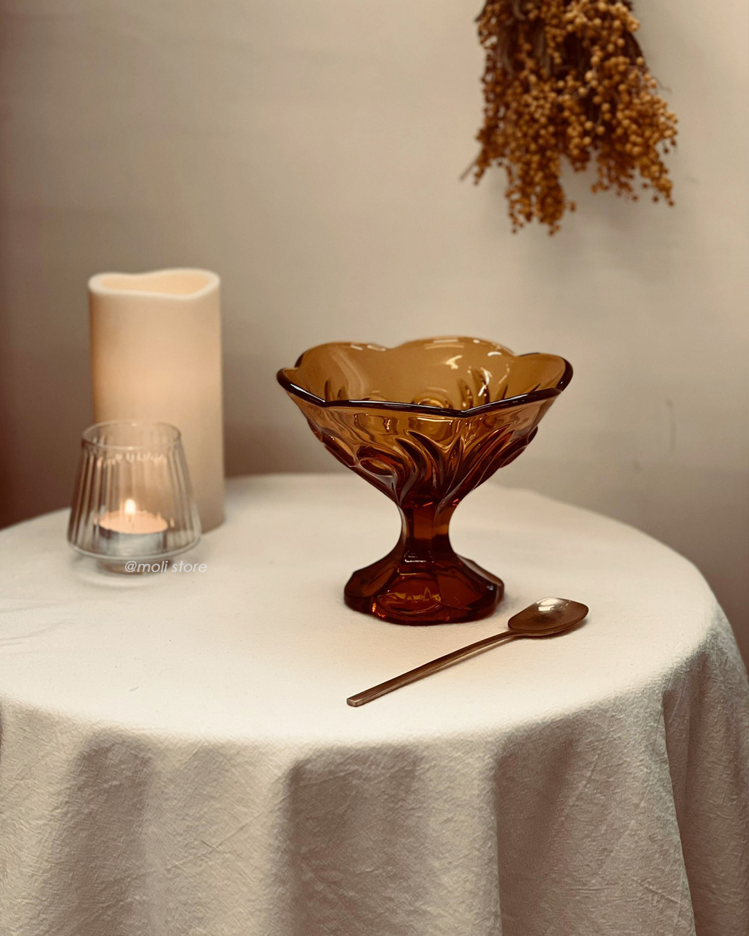 昭和摩登珈琲 Byron琥珀甜點杯｜廣田硝子