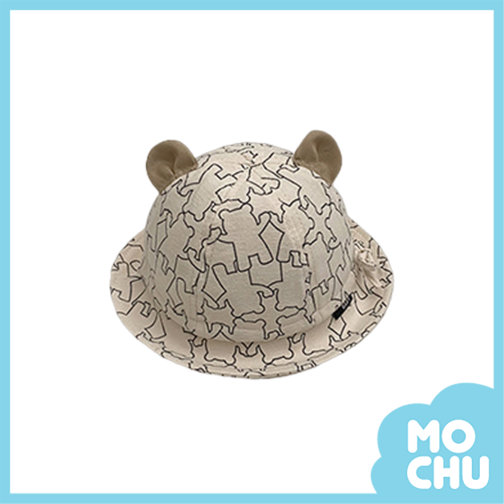 熊熊手牽手薄款布帽