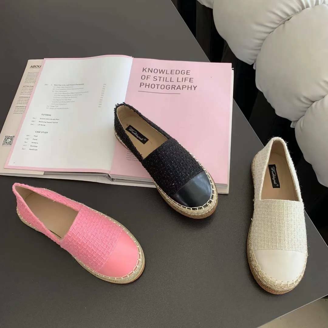 素面亞麻漁夫鞋