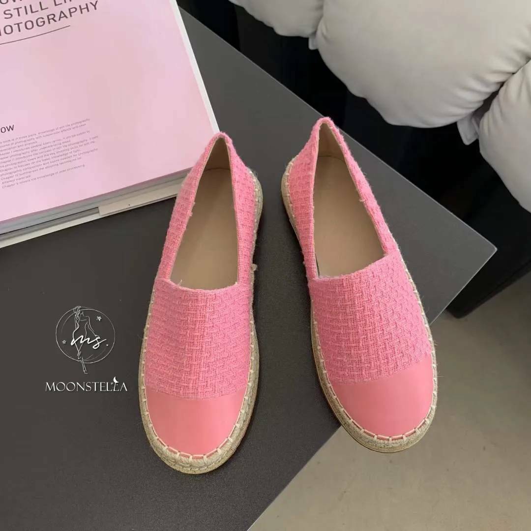 素面亞麻漁夫鞋