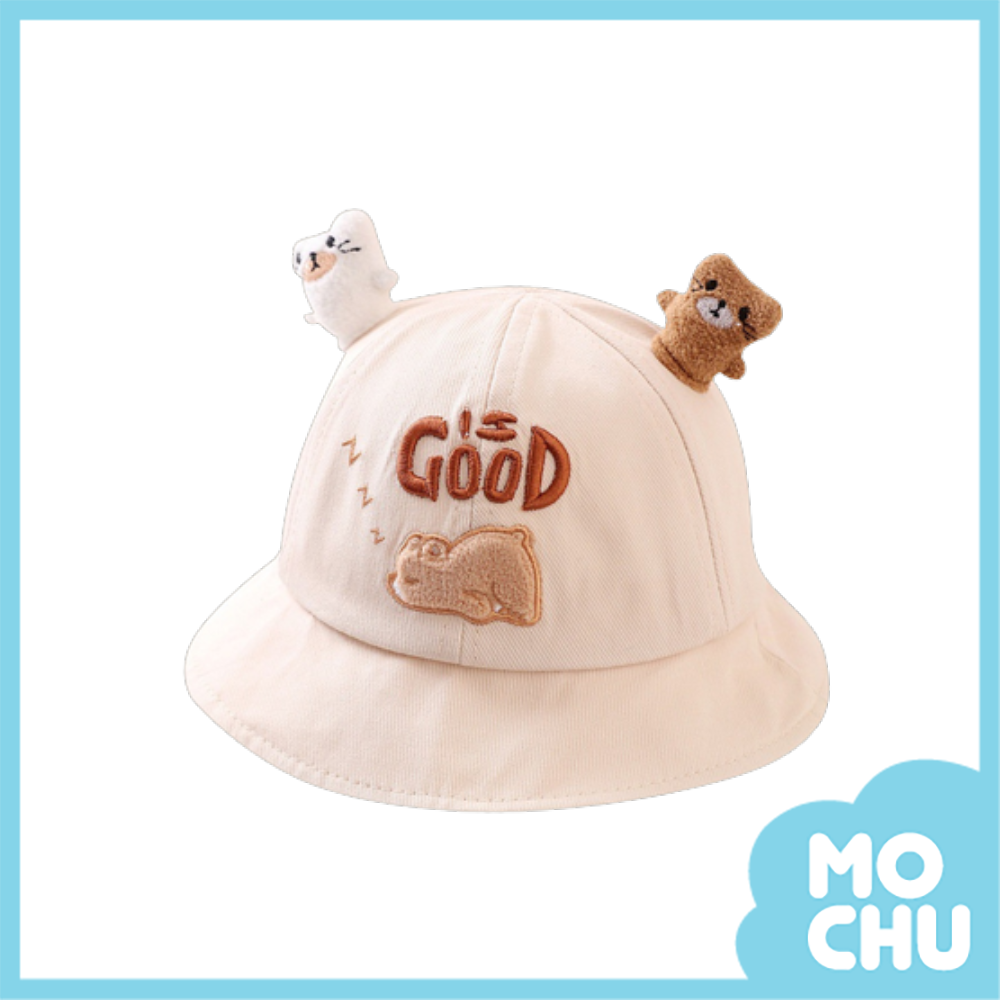 小熊打瞌睡薄款布帽