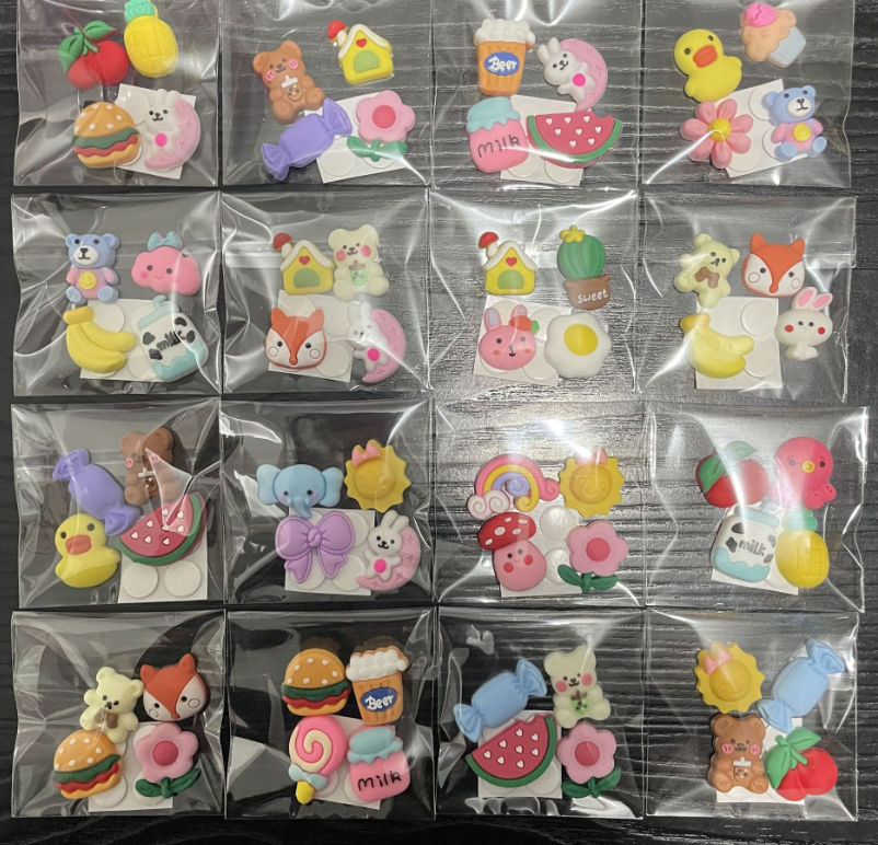 DIY奶油胶配件卡通立体贴（一套4个 款式随机）