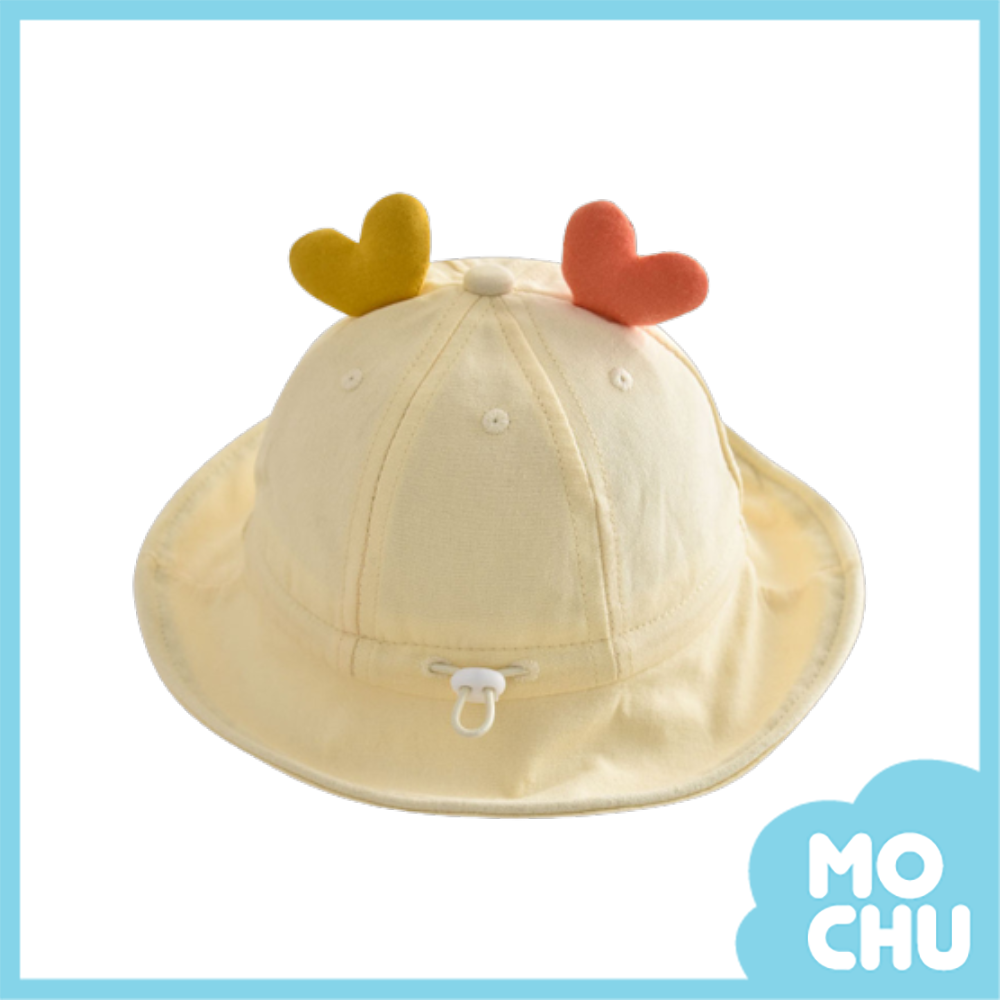 雙色小愛心薄款布帽