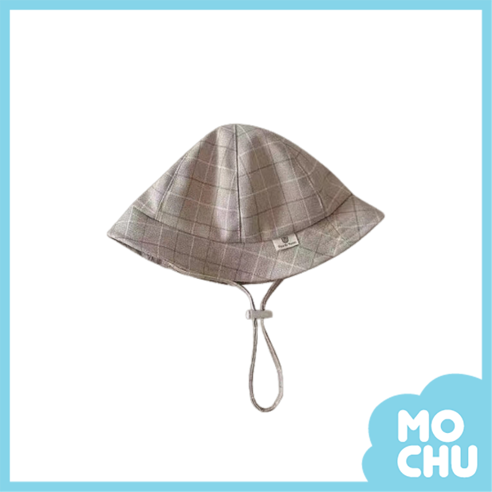 復古格子薄款布帽