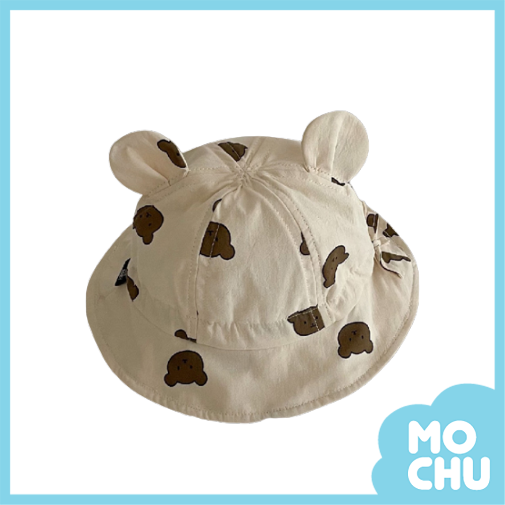 深淺小熊薄款布帽(兩色)