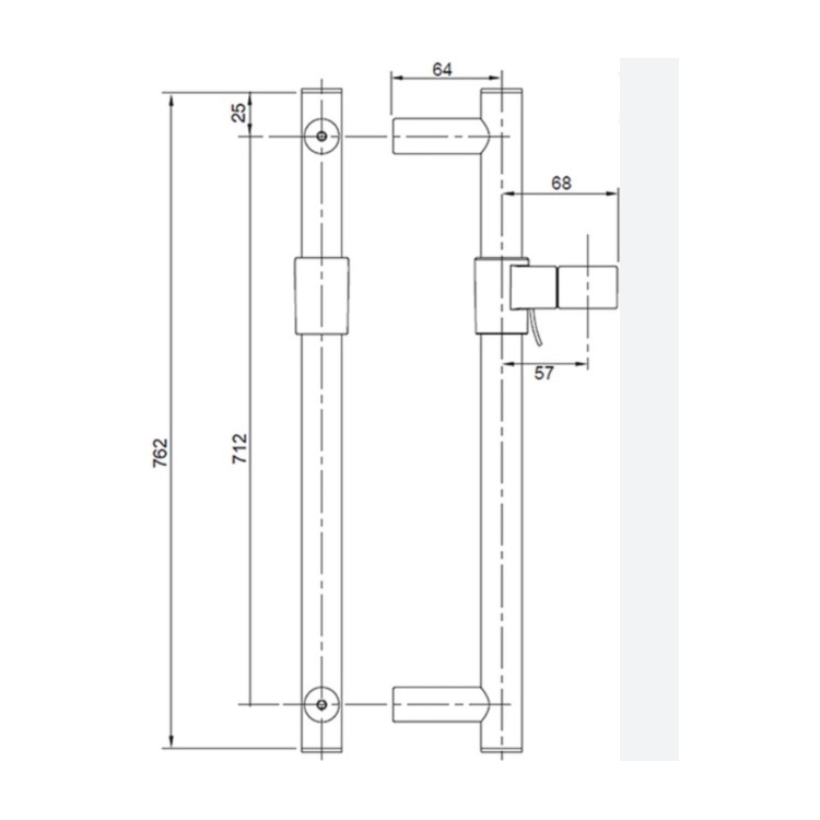Kohler K-8524T-RGD Slide Bar