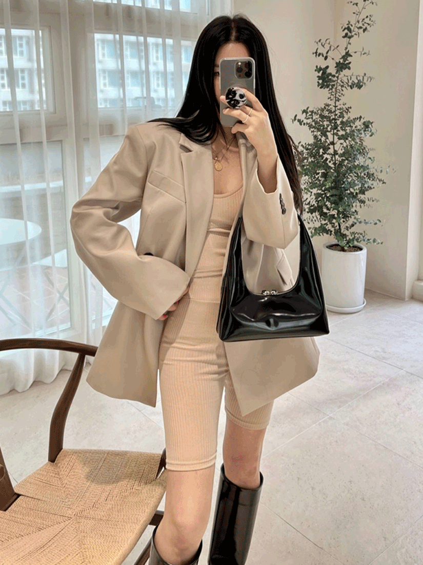 [現貨]時尚直坑紋自行車褲(卡其綠)