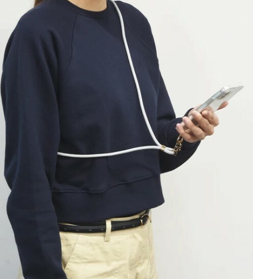 Mofusand 魚頭牌藍色電話繩