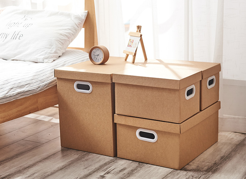 有蓋搭扣牛皮紙收納盒文件箱 B025028