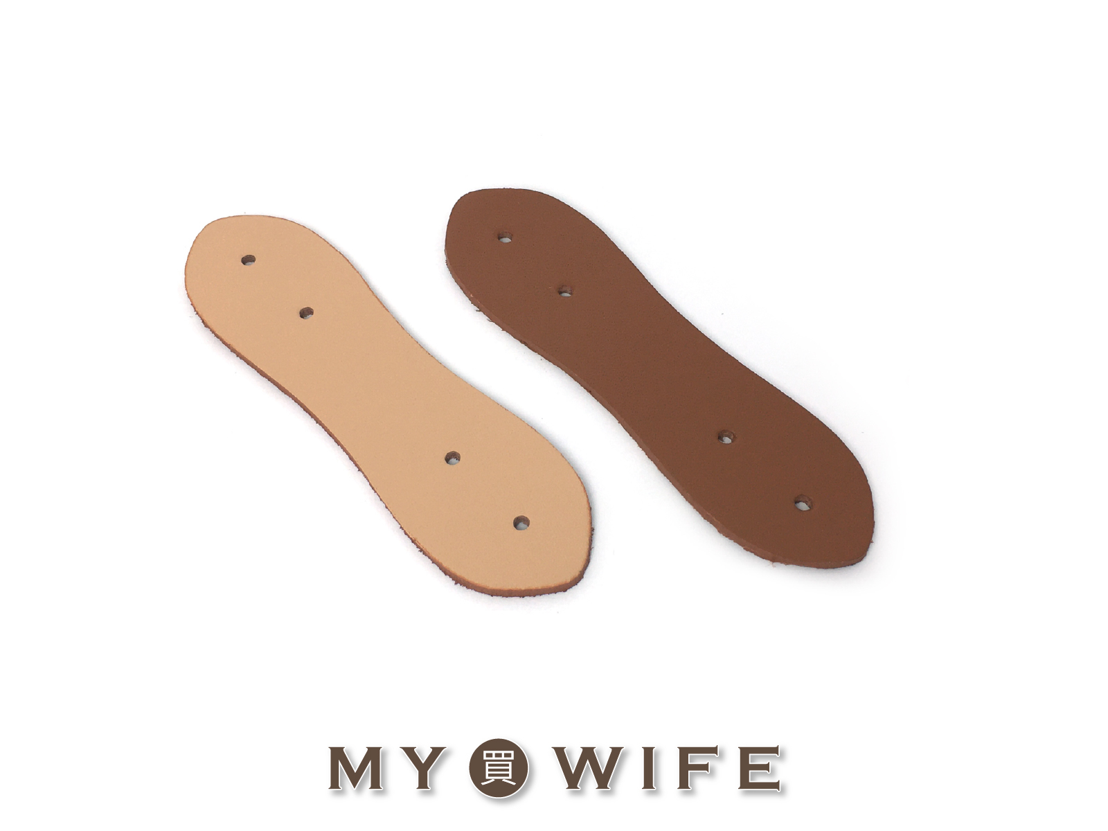 2.7x9.8cm真皮固定式下片(附五金包)_4入_7色【12107】