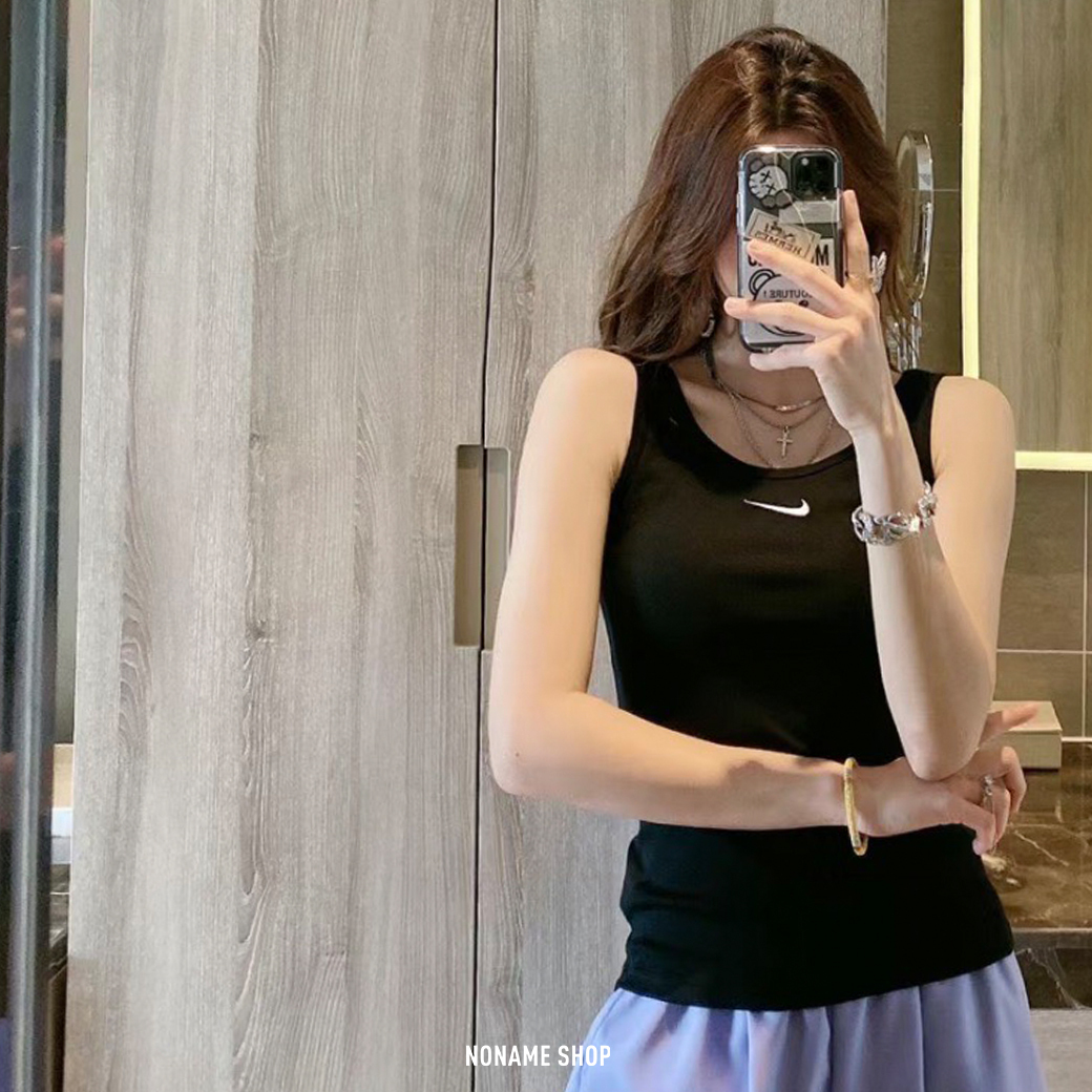 NIKE NSW 基本款 小勾 背心 黑 (女款)