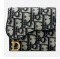 [S] DIOR SADDLE LOTUS WALLET, BLUE DIOR OBLIQUE JACQUARD, S5652CTZQ-M928 (SDD26)