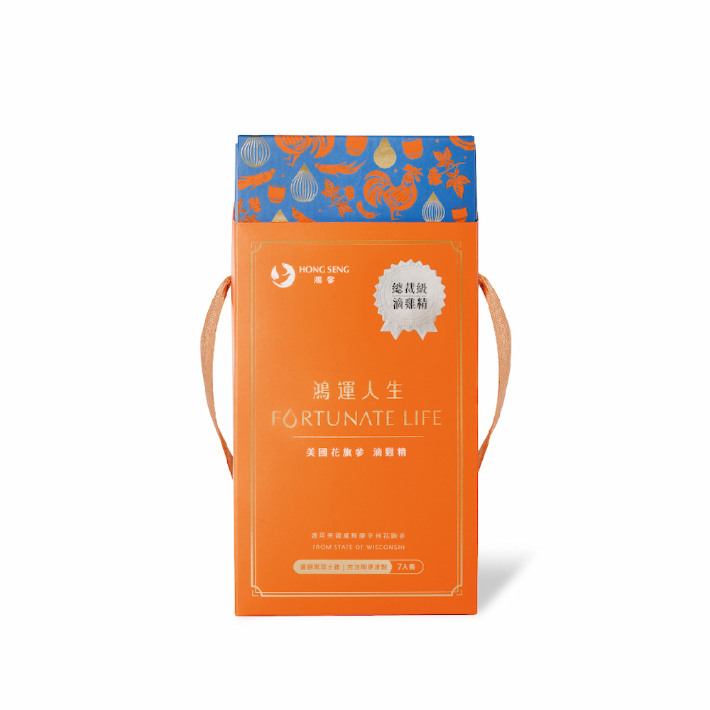 【鴻參】美國花旗參滴雞精禮盒(50ml x 7包/盒)