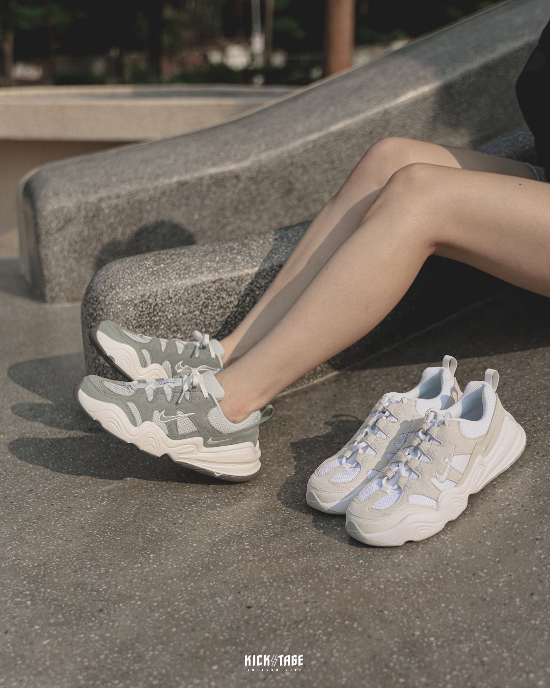 **特價商品售出不退換**女鞋 NIKE W TECH HERA 波紋 雙勾 麂皮 厚底 復古休閒鞋 灰綠【DR9761-001】米白【DR9761-100】25SALE