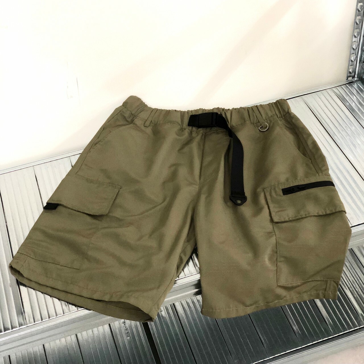 T+CC 韓版 工裝短褲 格紋 68463