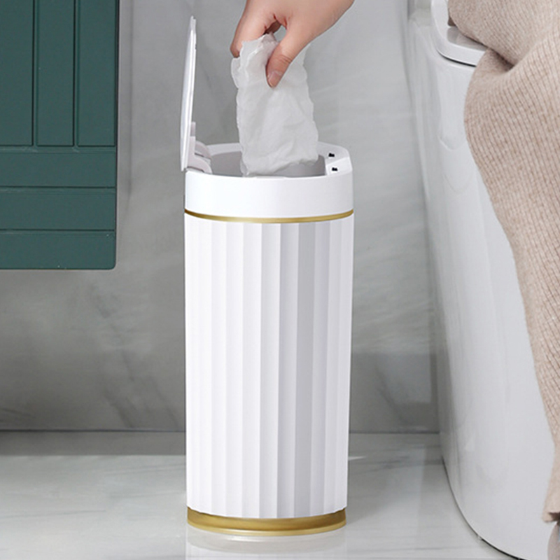 7L防水感應垃圾桶-白金 ELPH5712