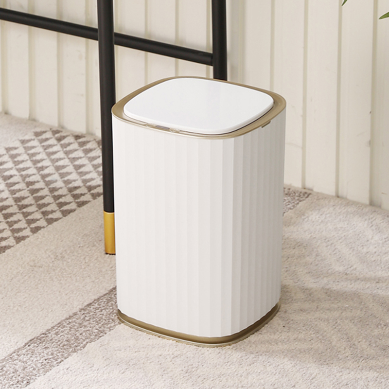 13L自動臭氧除臭感應垃圾桶-白金 ELPH5911