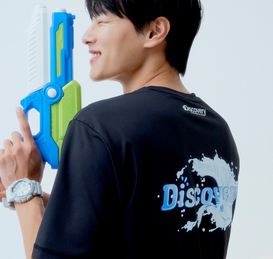 韓國代購 Discovery Expedition Hot Summer 海浪圖 短袖 上衣 黑 APR-