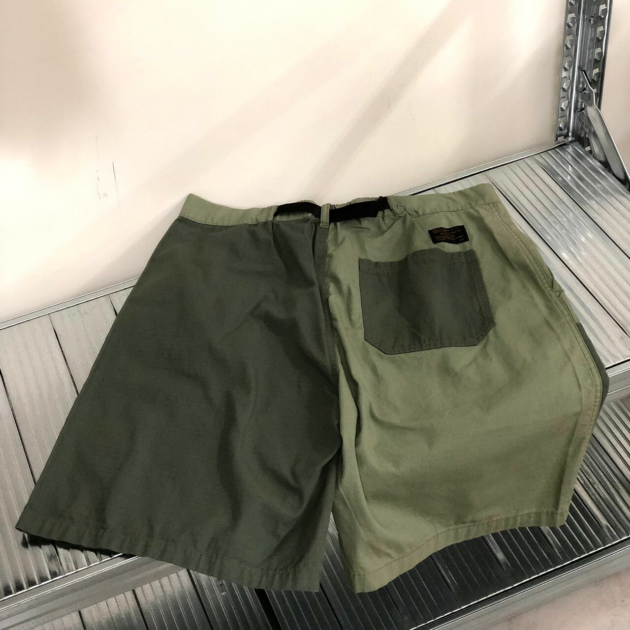 TOSFIND 日版 工裝短褲 拚色 格紋布 CHTJA1