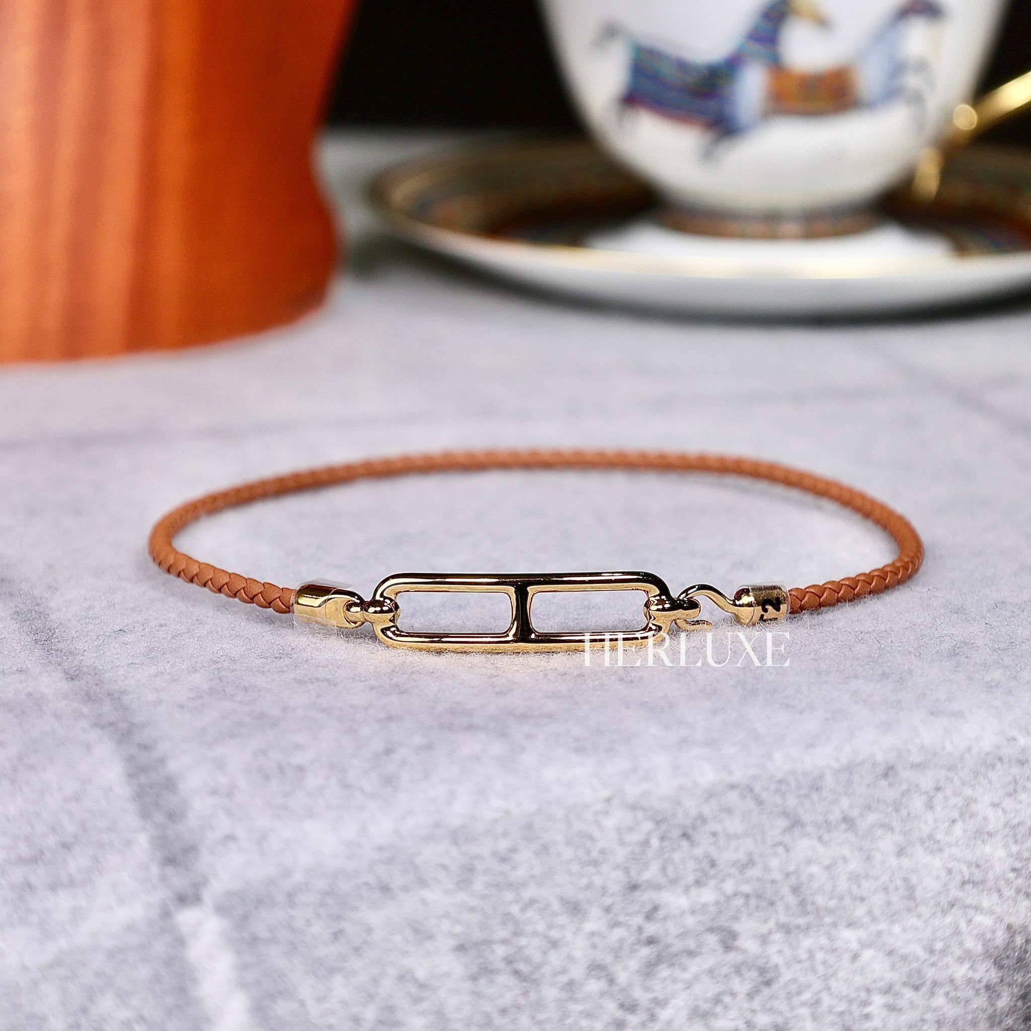 Roulis double tour tressé bracelet 37 gold cc T3