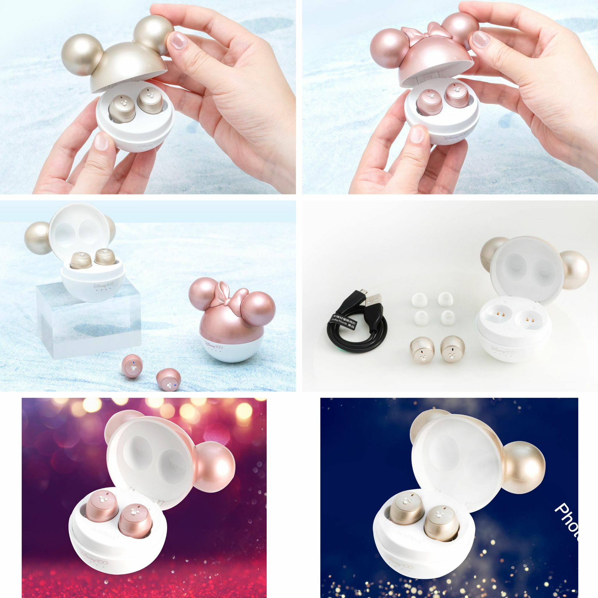 InfoThink迪士尼百年慶典米奇/米妮系列真無線藍牙耳機