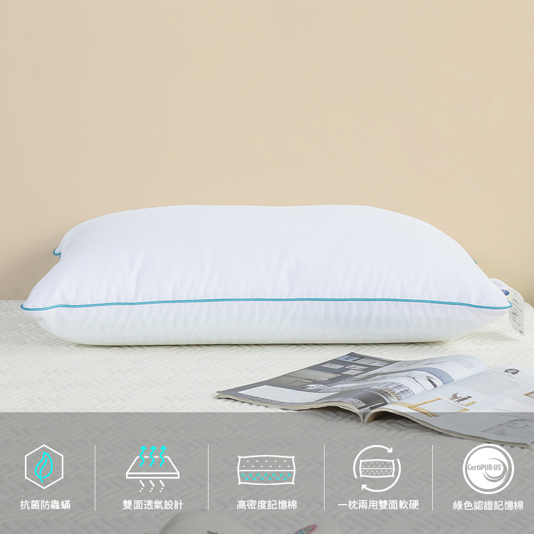 Dreamy Cloud 雙面柔軟纖維記憶棉枕
