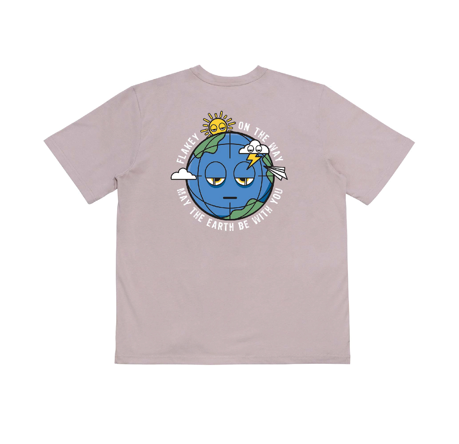 山系2.0「地球先生」粉紅色印花T恤