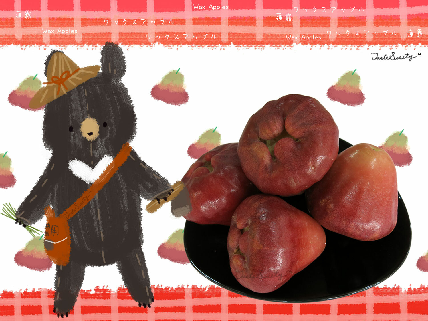 屏東黑珍珠蓮霧禮盒特級20粒4台斤裝 (約3-3.5台兩/粒)