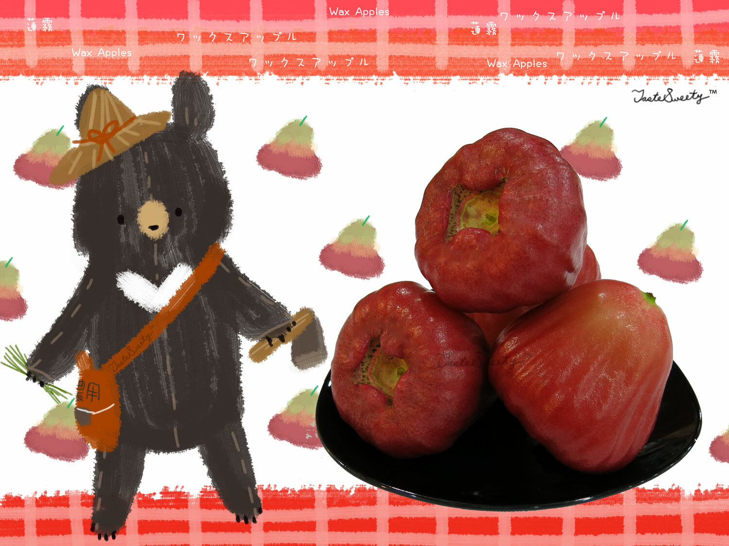 屏東黑金剛蓮霧禮盒特級16粒4台斤裝 (約3.5-4.3台兩/粒)