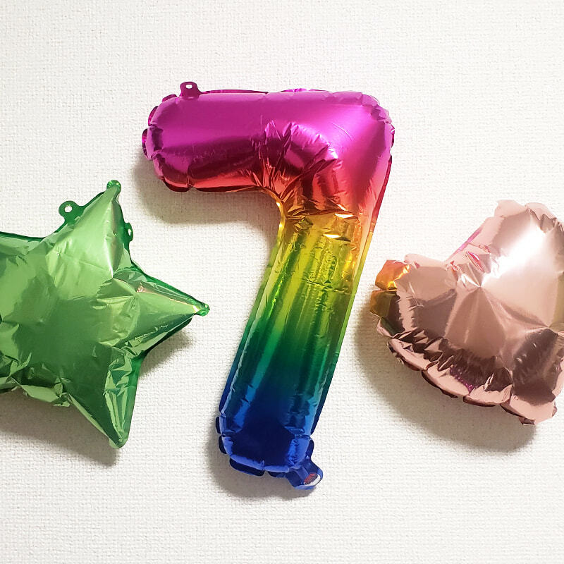 佈置用氣球/彩色數字7
