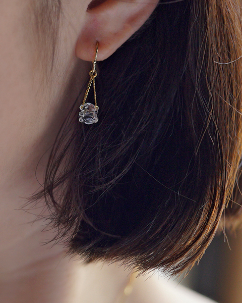 HARIO-LWF-手工玻璃耳環/牛奶皇冠